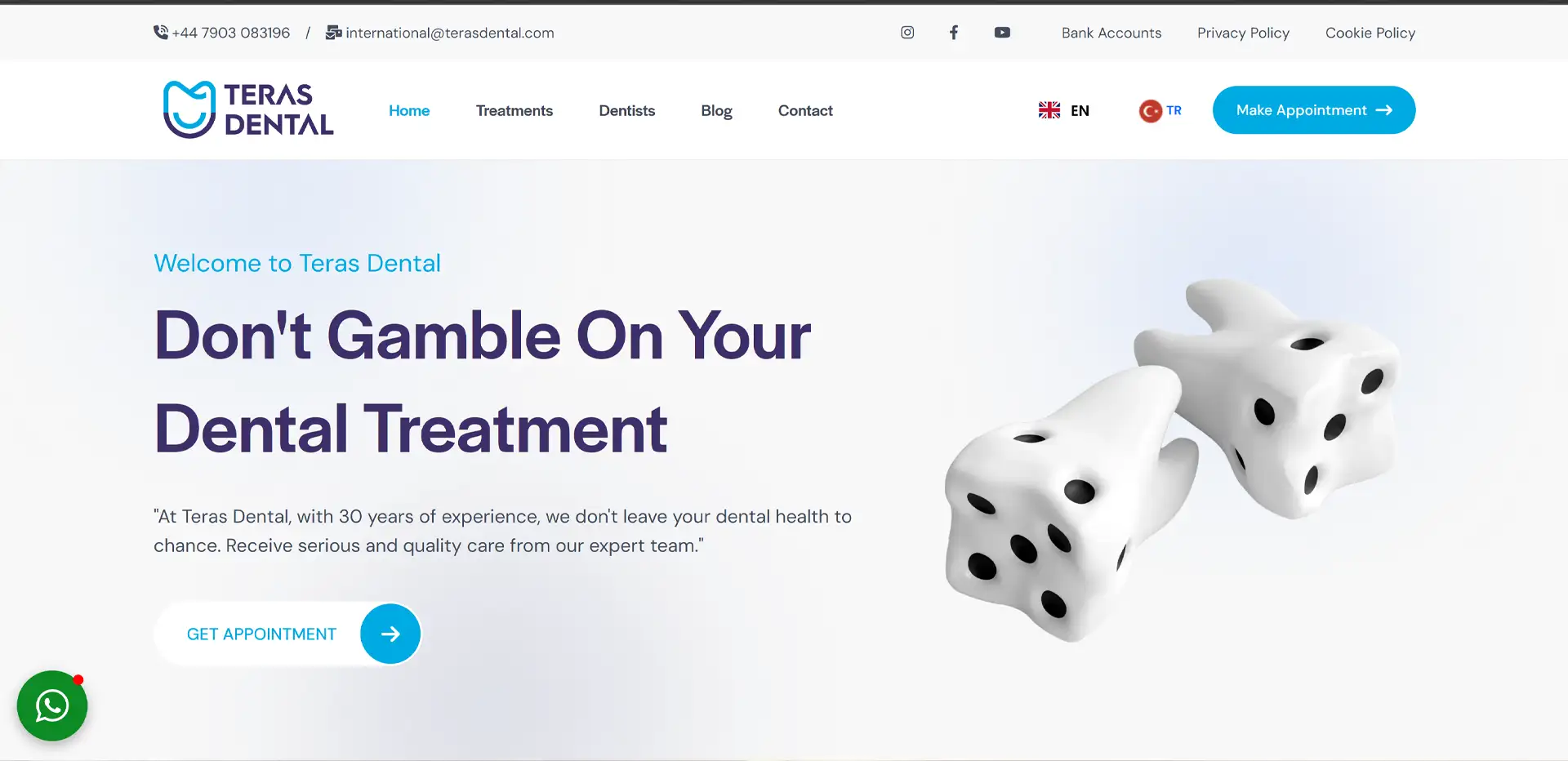 Teras Dental Yapay Zeka Destekli Web Çeviri